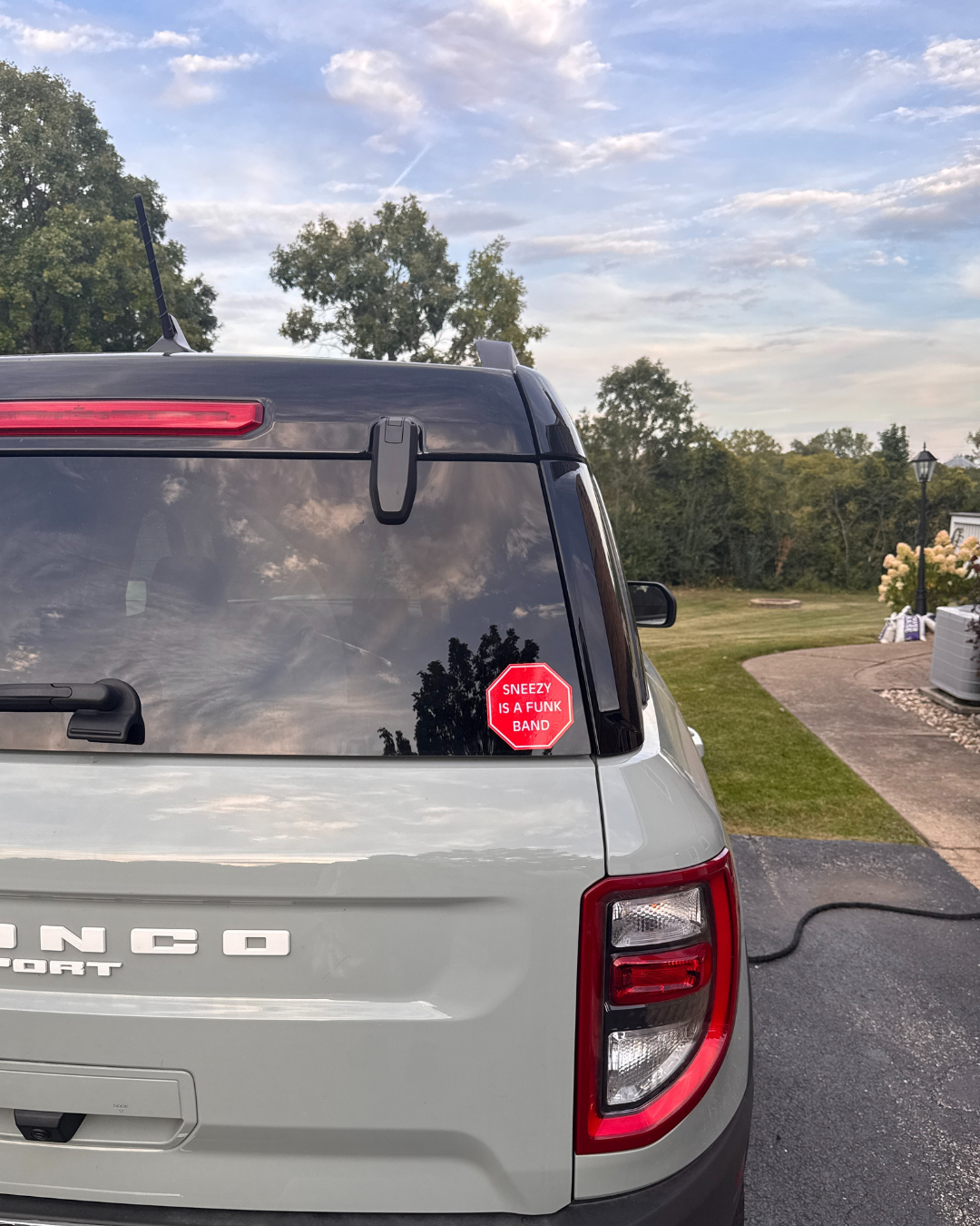 Sneezy Is A Funk Band Stop Sign Sticker
